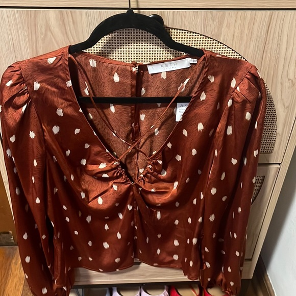 Astr Tops - ASTR The Label Rust Blouse